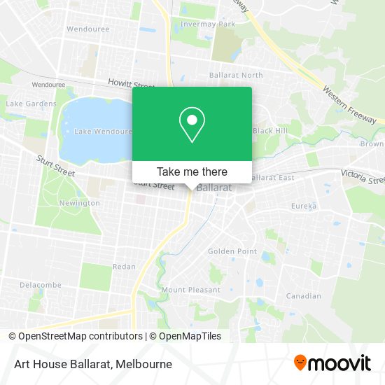 Art House Ballarat map