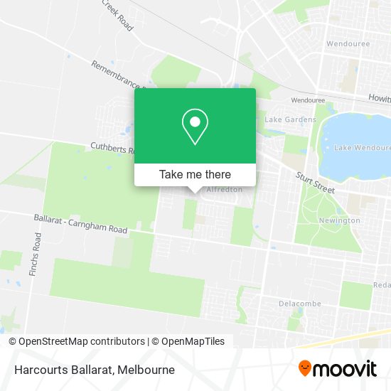 Harcourts Ballarat map