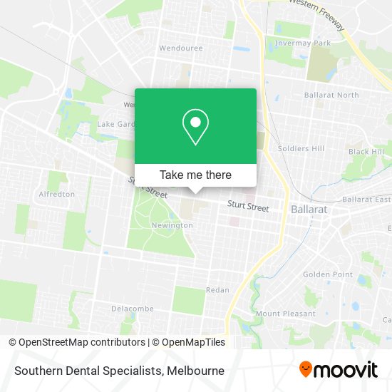 Southern Dental Specialists map