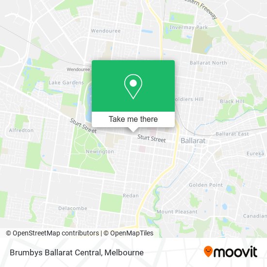 Brumbys Ballarat Central map