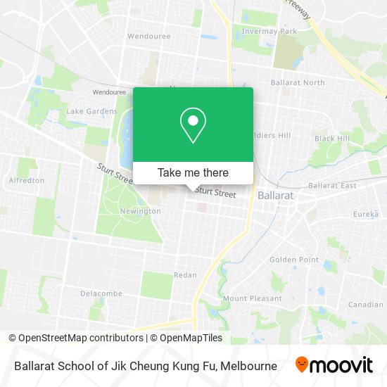 Ballarat School of Jik Cheung Kung Fu map