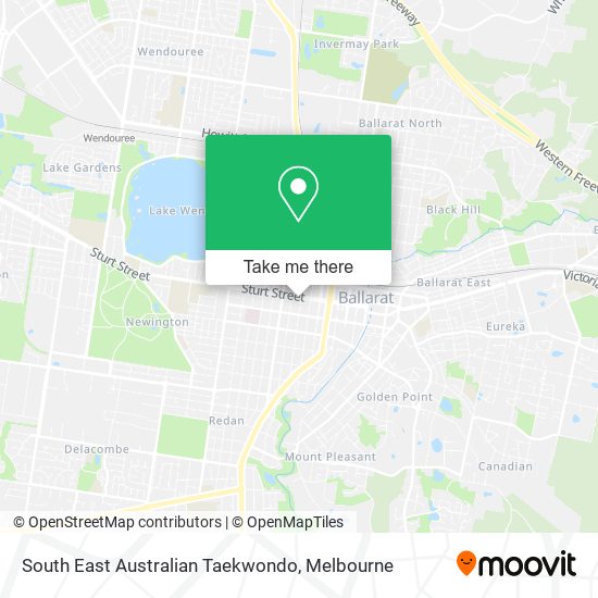South East Australian Taekwondo map
