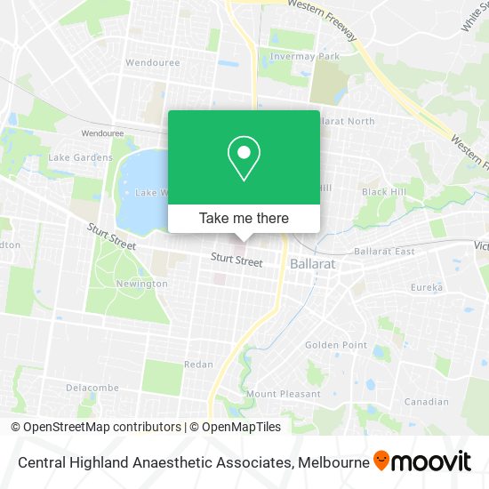 Central Highland Anaesthetic Associates map