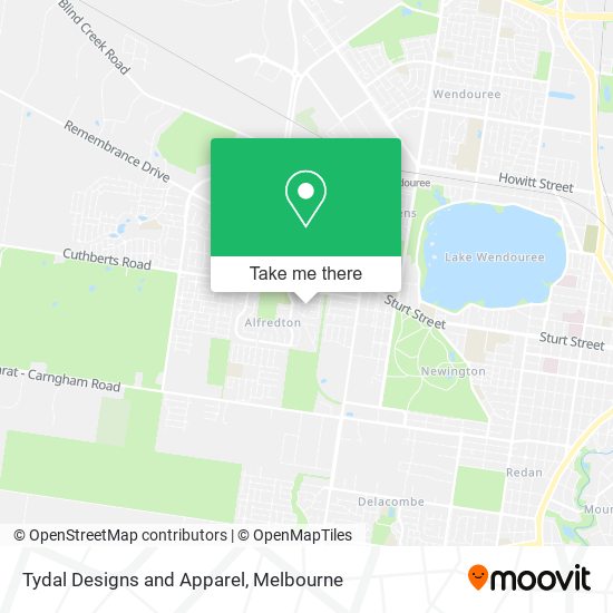Tydal Designs and Apparel map