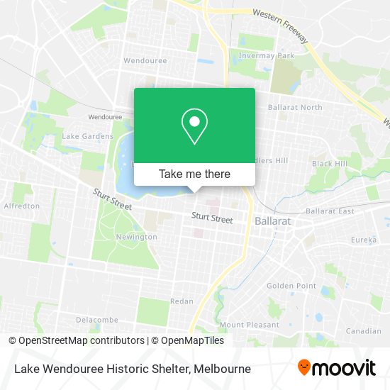 Lake Wendouree Historic Shelter map