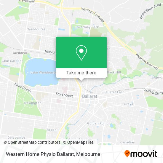 Western Home Physio Ballarat map