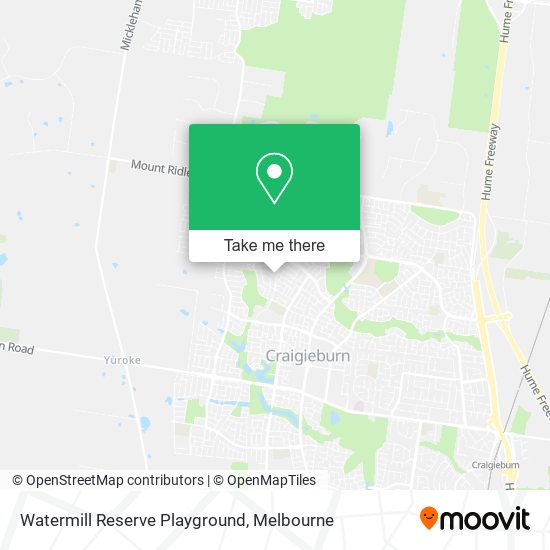 Watermill Reserve Playground map