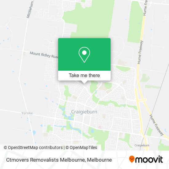 Ctmovers Removalists Melbourne map