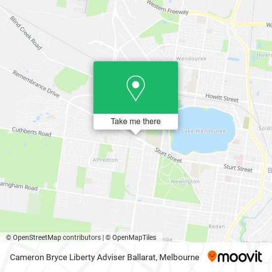 Cameron Bryce Liberty Adviser Ballarat map