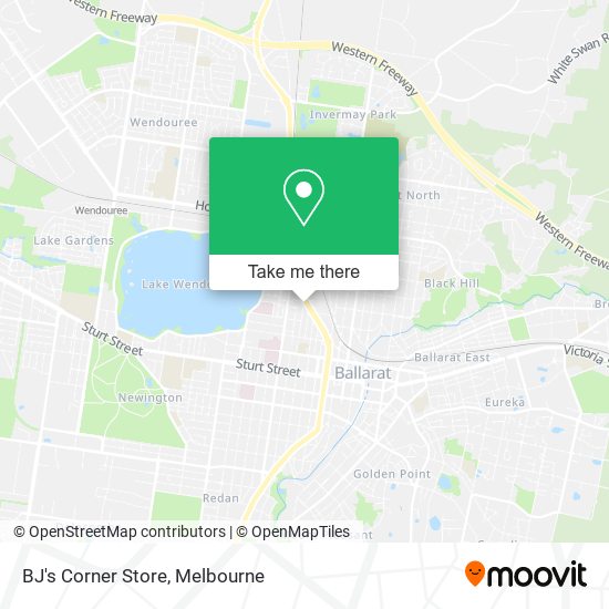 BJ's Corner Store map