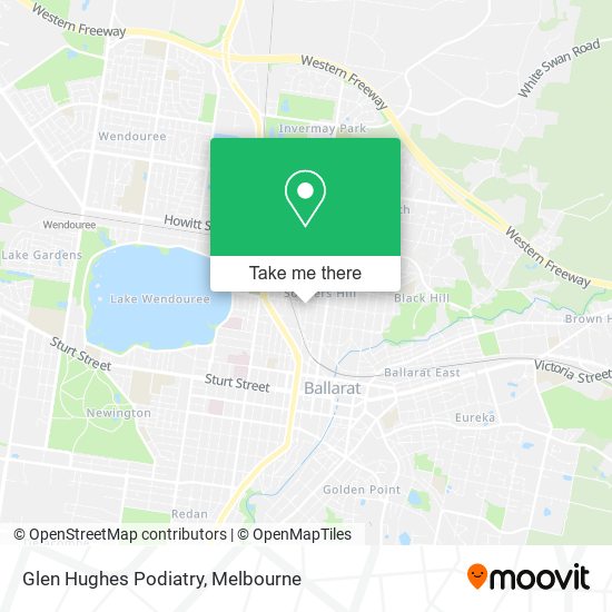 Glen Hughes Podiatry map
