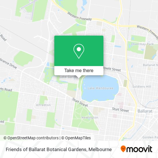 Mapa Friends of Ballarat Botanical Gardens