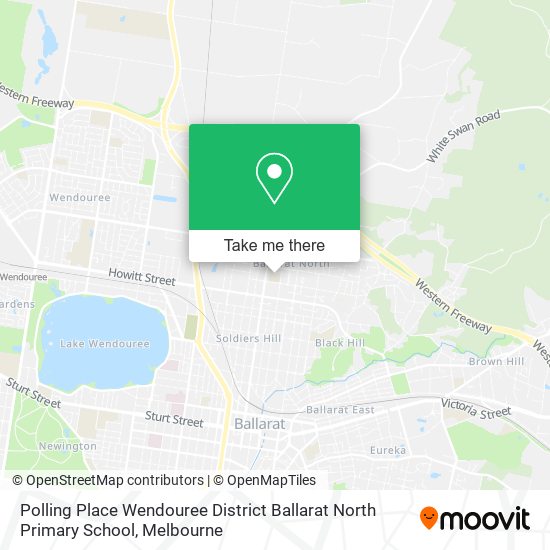 Polling Place Wendouree District Ballarat North Primary School map