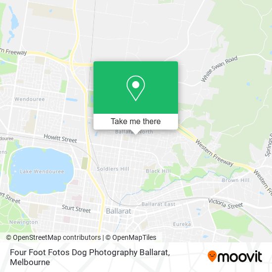 Four Foot Fotos Dog Photography Ballarat map