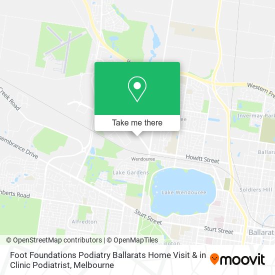 Foot Foundations Podiatry Ballarats Home Visit & in Clinic Podiatrist map
