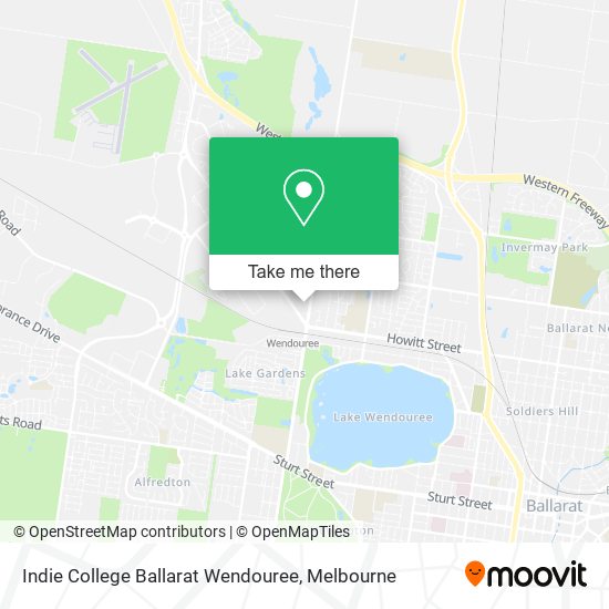 Indie College Ballarat Wendouree map