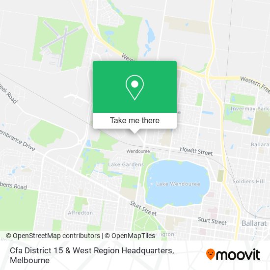 Cfa District 15 & West Region Headquarters map
