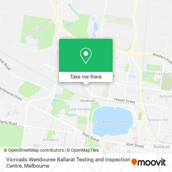 Vicroads Wendouree Ballarat Testing and Inspection Centre map