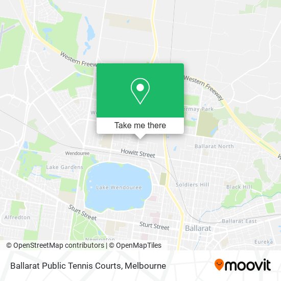 Ballarat Public Tennis Courts map