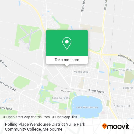Polling Place Wendouree District Yuille Park Community College map