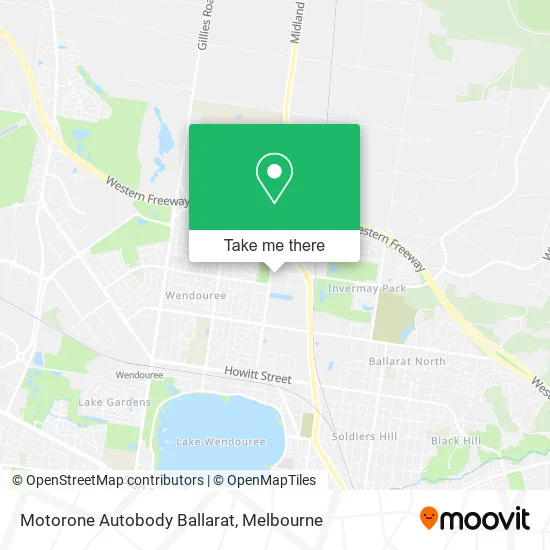 Motorone Autobody Ballarat map