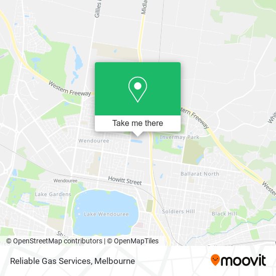 Reliable Gas Services map