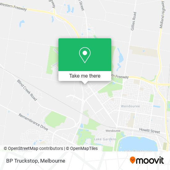 BP Truckstop map