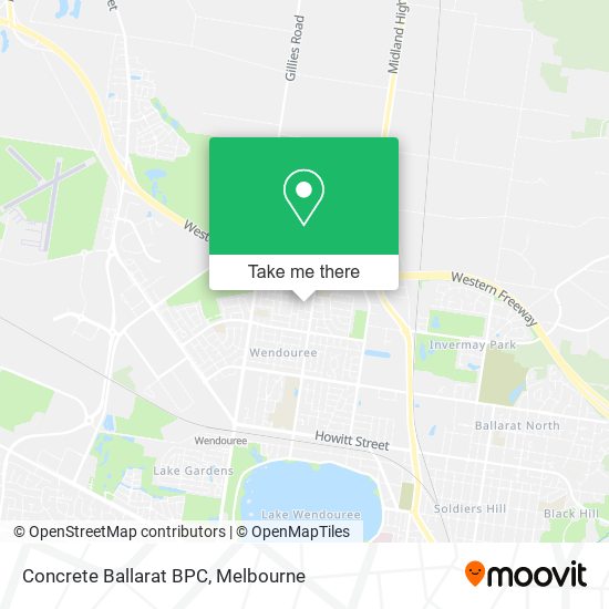 Concrete Ballarat BPC map