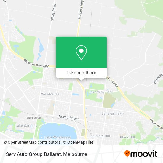 Serv Auto Group Ballarat map