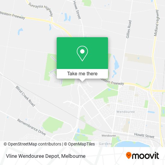 Vline Wendouree Depot map