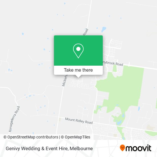 Genivy Wedding & Event Hire map