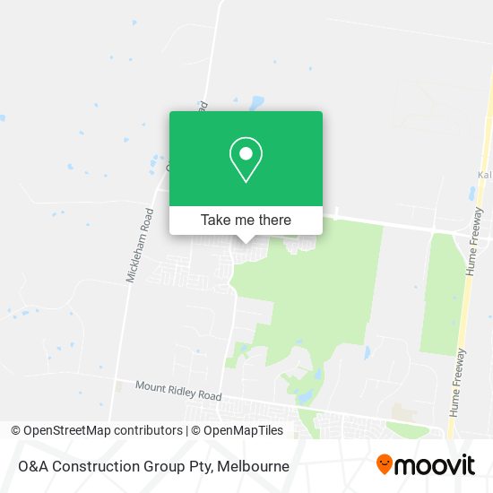 O&A Construction Group Pty map