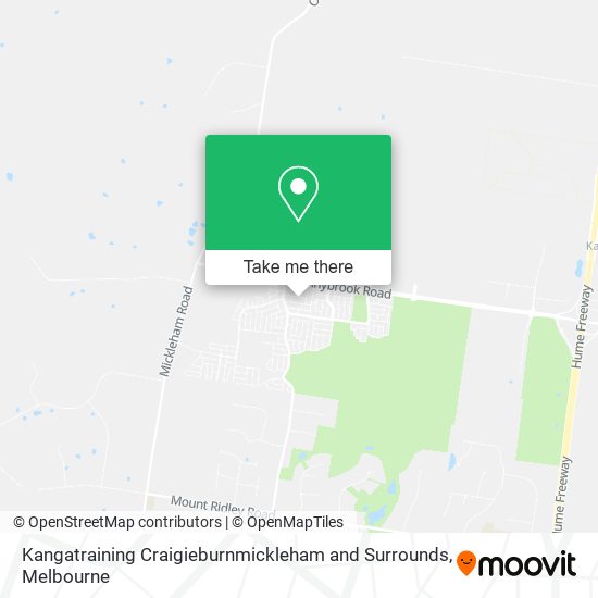 Kangatraining Craigieburnmickleham and Surrounds map