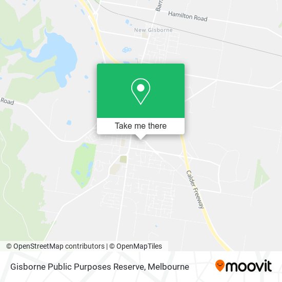 Gisborne Public Purposes Reserve map