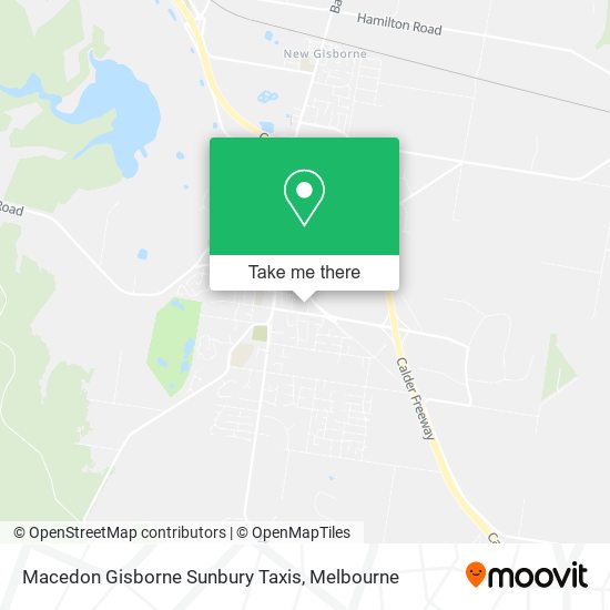 Macedon Gisborne Sunbury Taxis map
