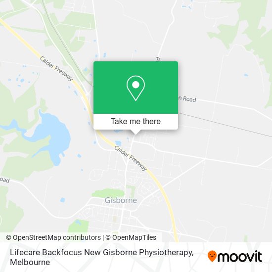 Lifecare Backfocus New Gisborne Physiotherapy map