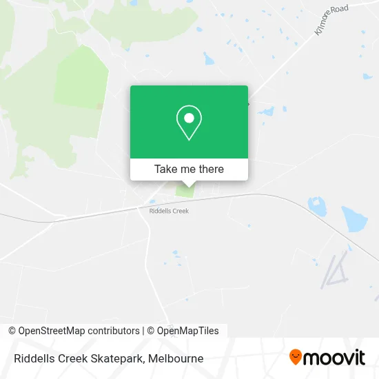 Mapa Riddells Creek Skatepark