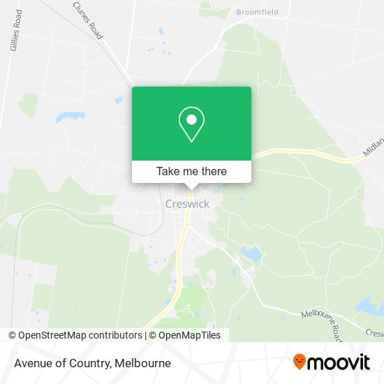 Avenue of Country map