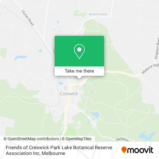 Friends of Creswick Park Lake Botanical Reserve Association Inc map