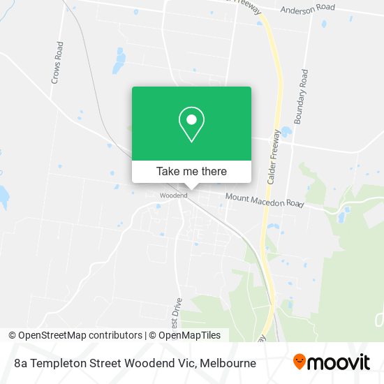 8a Templeton Street Woodend Vic map