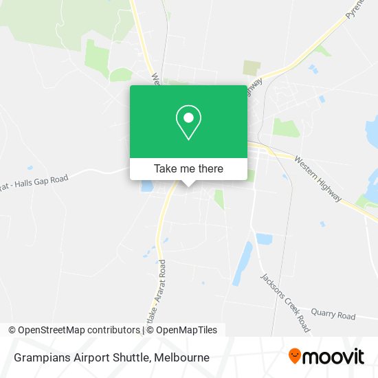 Grampians Airport Shuttle map