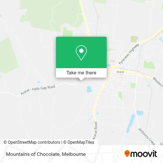 Mapa Mountains of Chocolate