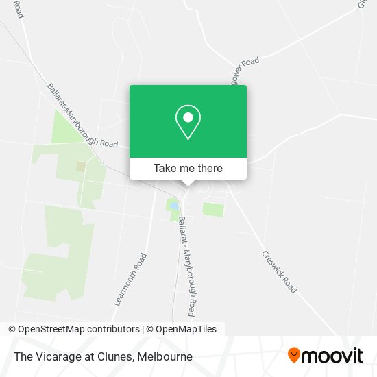 The Vicarage at Clunes map