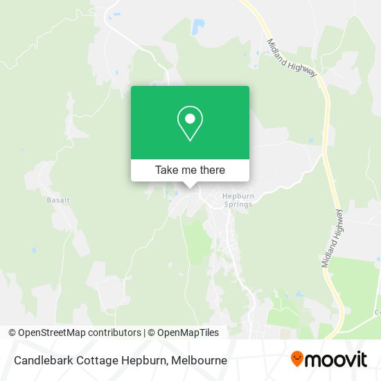 Candlebark Cottage Hepburn map