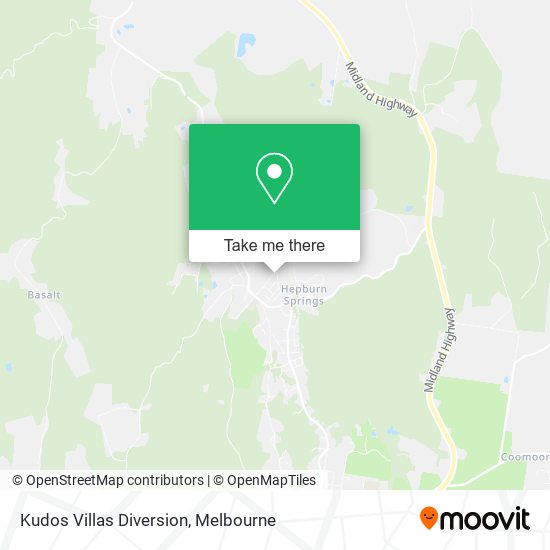 Kudos Villas Diversion map
