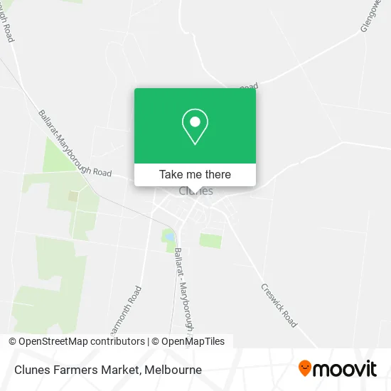 Clunes Farmers Market map