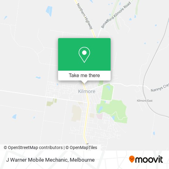 J Warner Mobile Mechanic map