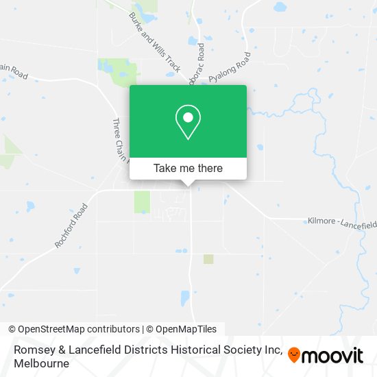 Romsey & Lancefield Districts Historical Society Inc map