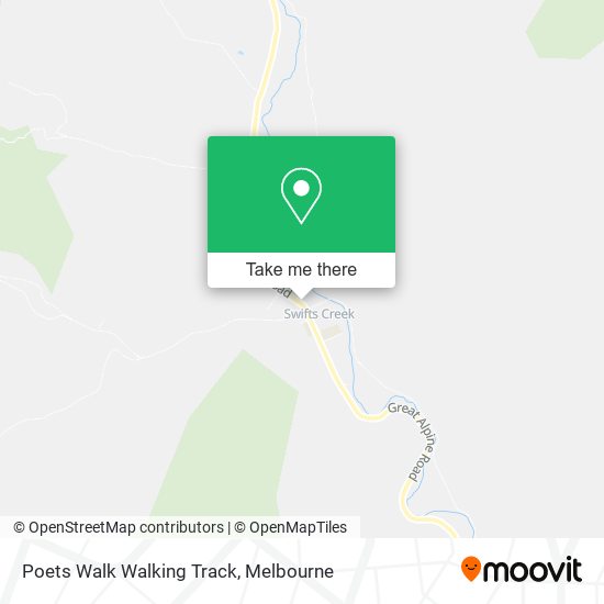 Poets Walk Walking Track map