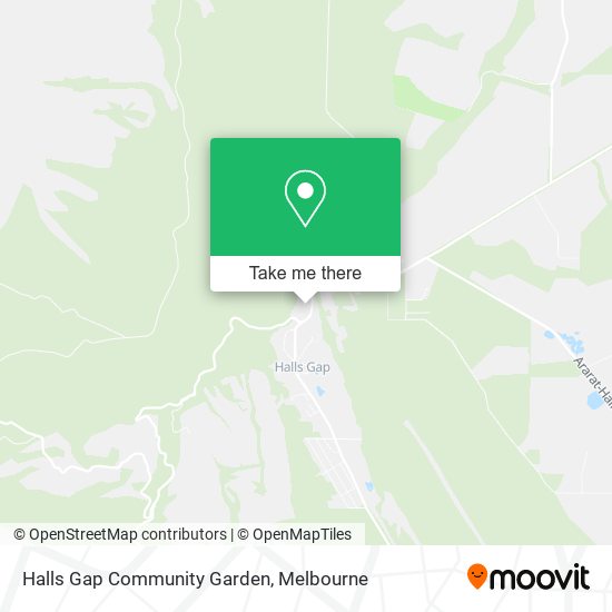 Halls Gap Community Garden map